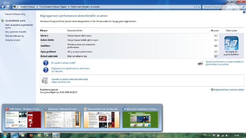  Lenovo Y550 Windows 7 puanlar izlenimler..