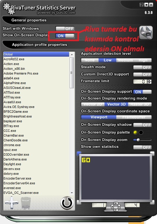  5 Bin Liralık sistemde Fps ve Gpu usage göremiyorum (SS'Lİ)