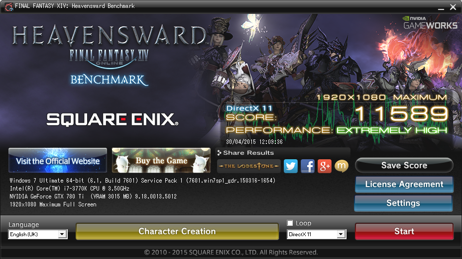  Yeni: Final Fantasy XIV: Heavensward Benchmark