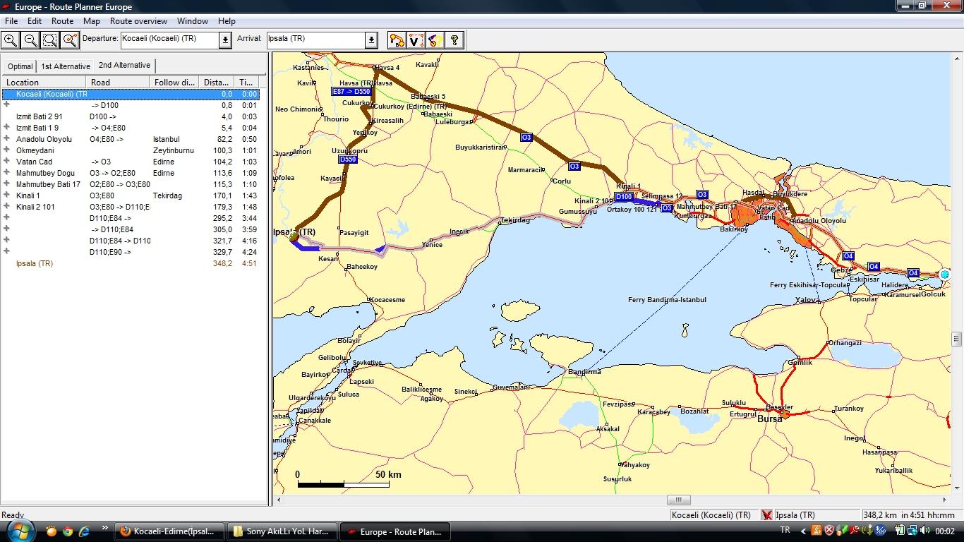  Kocaeli-Edirne(İpsala) yol tarifi ?