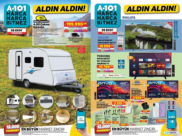 A101 marketler çekme karavan satacak