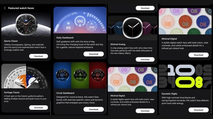 Galaxy Watch 8'in yeni saat kadranları eski modellere gelecek