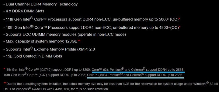 Intel H570 ve B560 anakartlarda RAM hız aşırtma desteği sunuyor