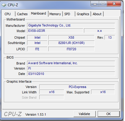  gigabyte x58 ud3r ve ocz gold edition 3x2 ram