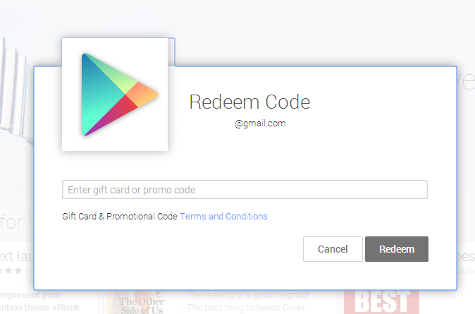  Google play'de redeem kodları da açıldı