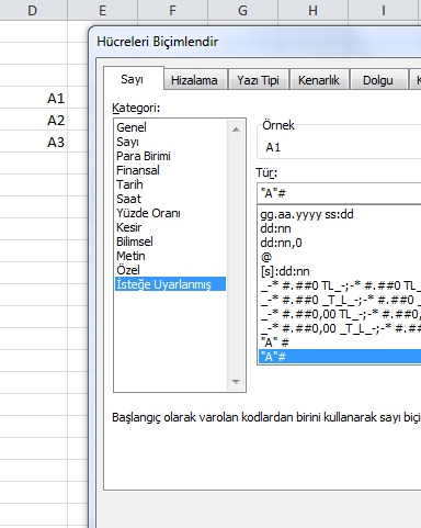  EXCEL hücrelere sabit formül ekleme yardım