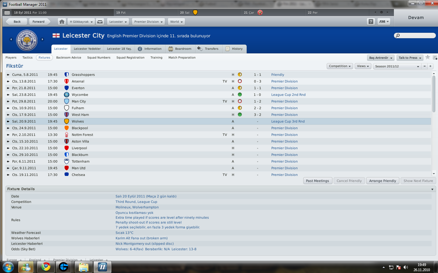  Fm 2011 - Leicester City Kariyerim ( Epl'ye Merhaba ! )