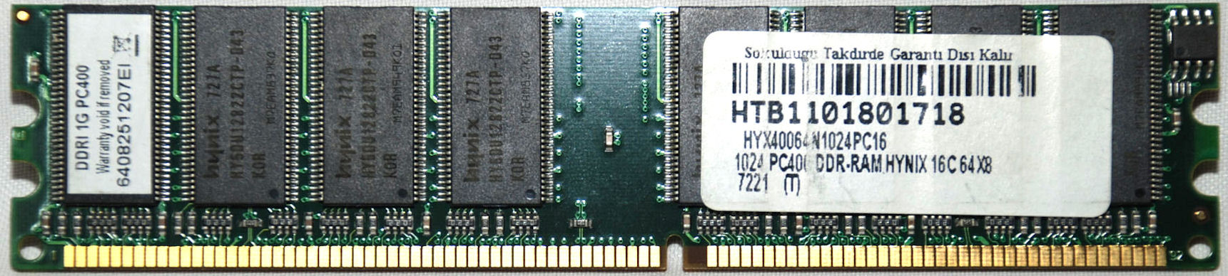  1GB DDR PC400 HYNIX RAM