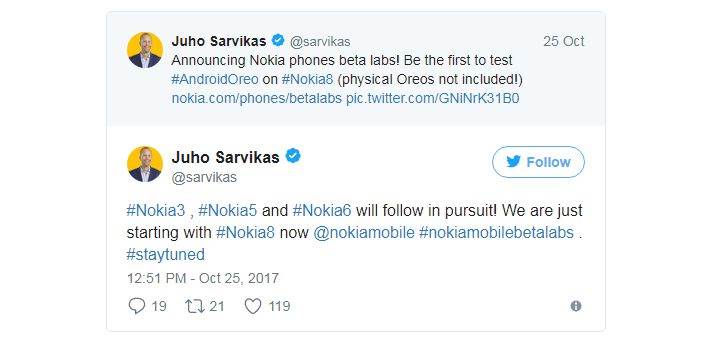 Nokia 3, 5 ve 6 kullanıcıları da Android 8.0 Oreo'yu test edebilecek