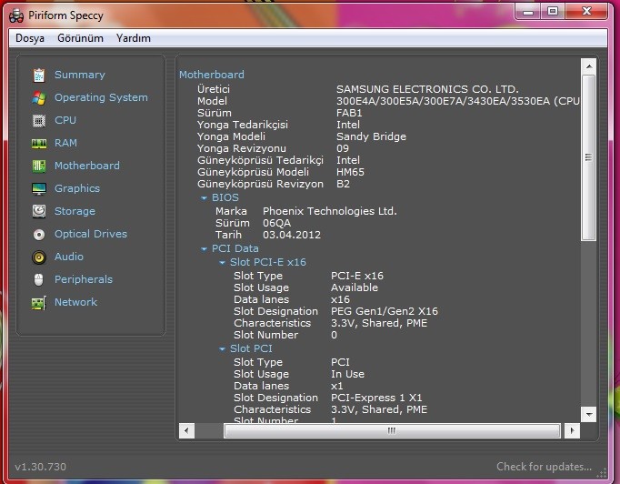 Samsung NP300E5A Laptopa İ7.2 Nesil işlemci uyarmı arkadaşlar 