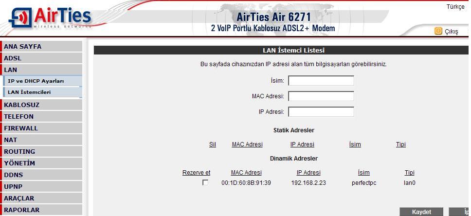  kablosuz adsl modemi,kablonet le kullanmak