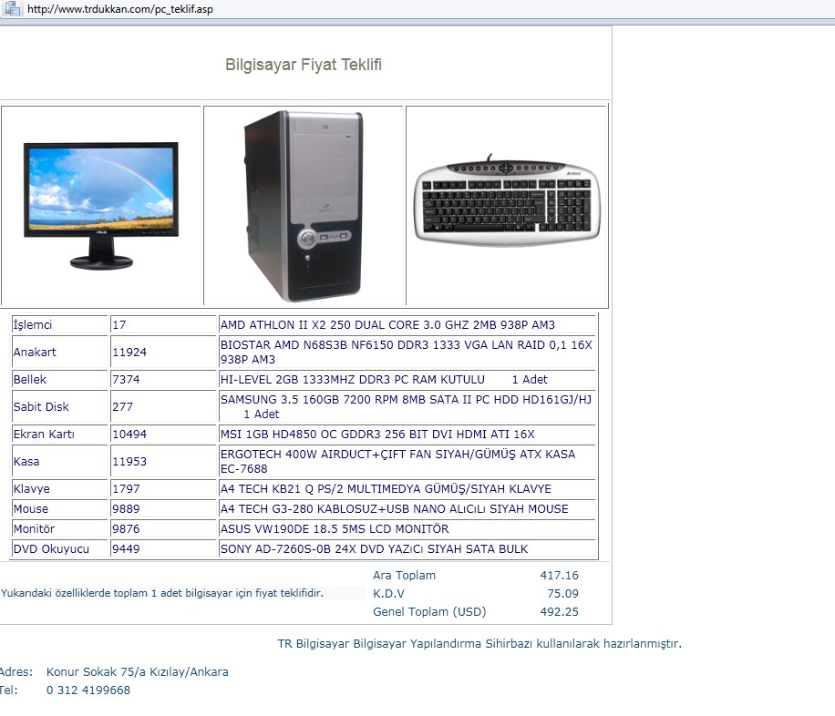  Çocuğa PC -> AMD/Monitör dahil 800tl