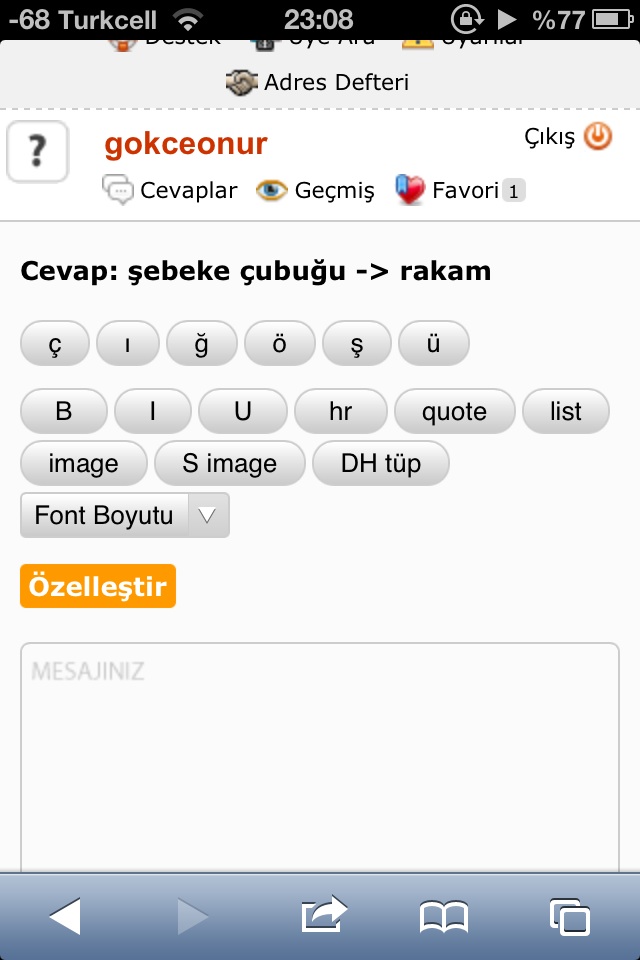  şebeke çubuğu -> rakam