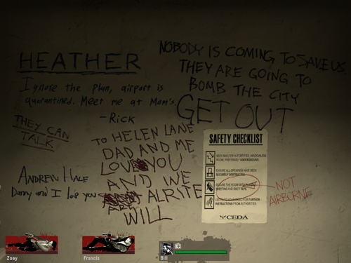  left 4 dead duvar yazıları