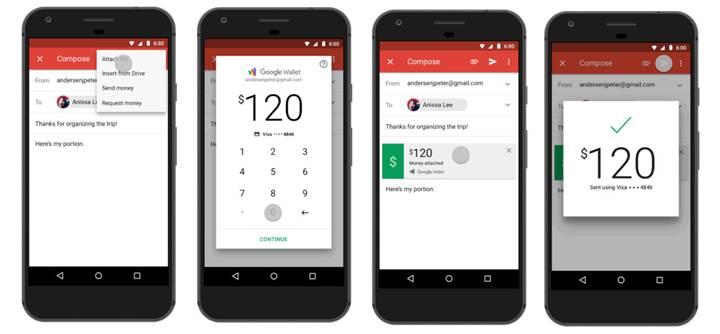 Gmail'in Android sürümü üzerinden ''ücretsiz'' para transferi artık mümkün