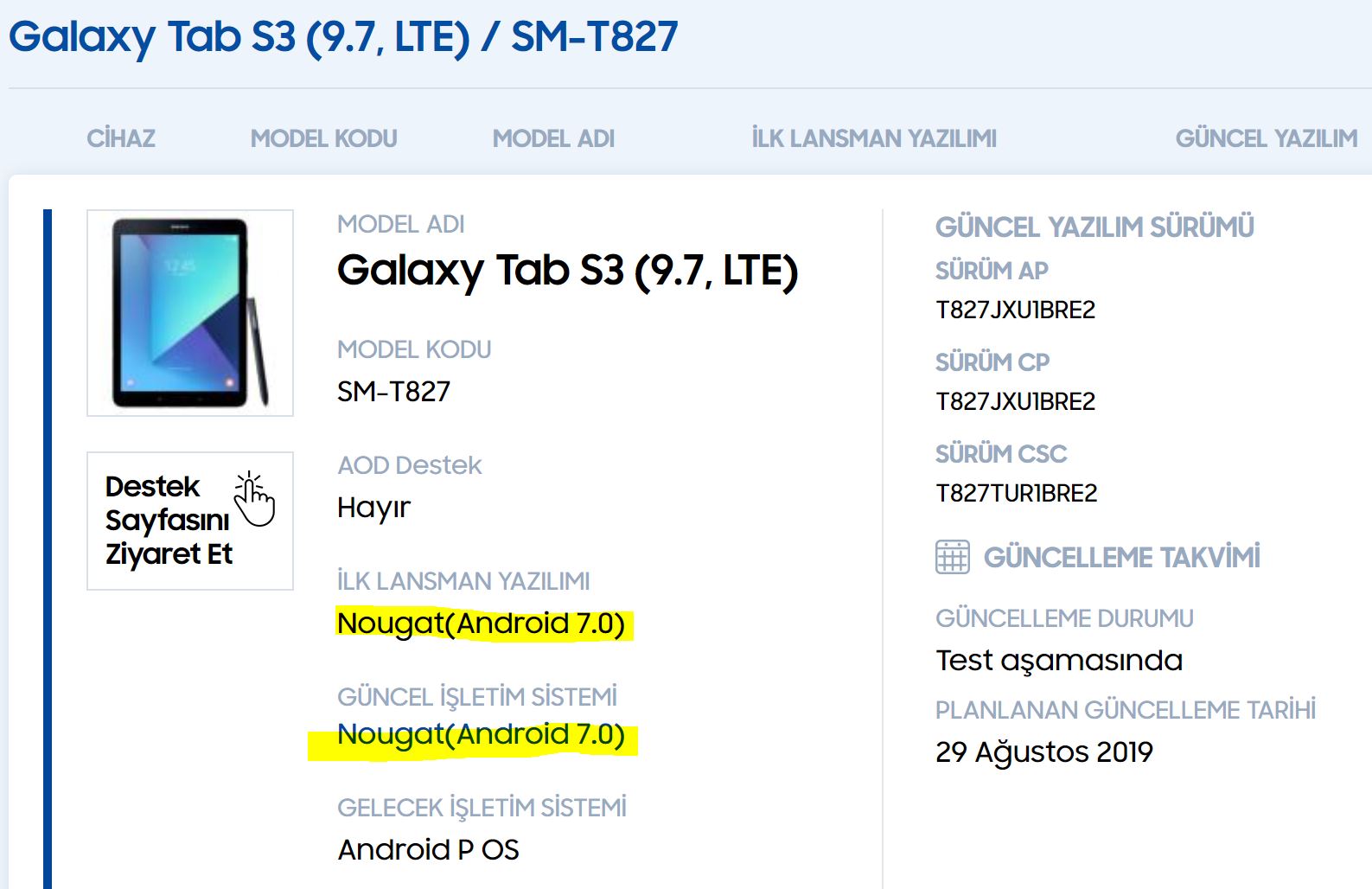 ★★★ Samsung Galaxy Tab S3 ( WIFI / LTE )  S-PEN li Ana Konu Android9 ve One UI hepsine cikti :) ★★★
