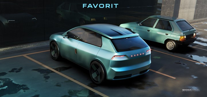 Skoda Favorit yeniden yorumlandı: Modern çağın minimalist elektriklisi