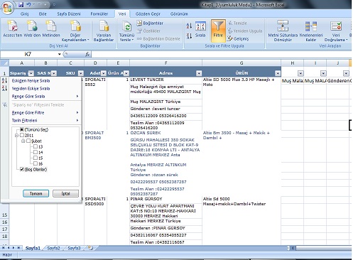  İYİ DERECEDE EXCEL BİLEN BİR ARKADAŞ BANA YARDIMCI OLABİLİR Mİ? LÜTFEN.