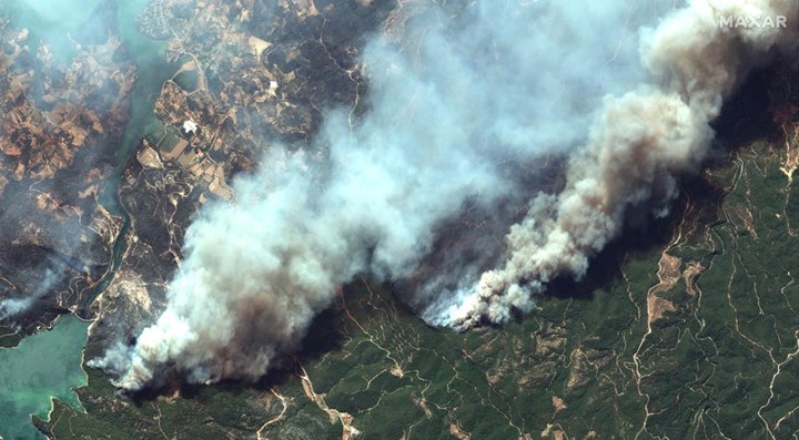 Yangınların uzaydan çekilen dehşet verici görüntüleri yayınlandı
