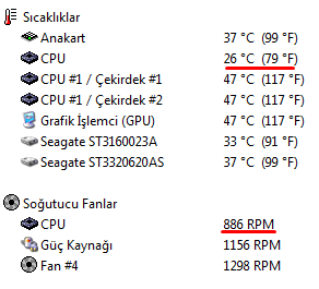  cpu sıcaklığı nprmaL mi ? ısıya göre fan hızı normaL mi