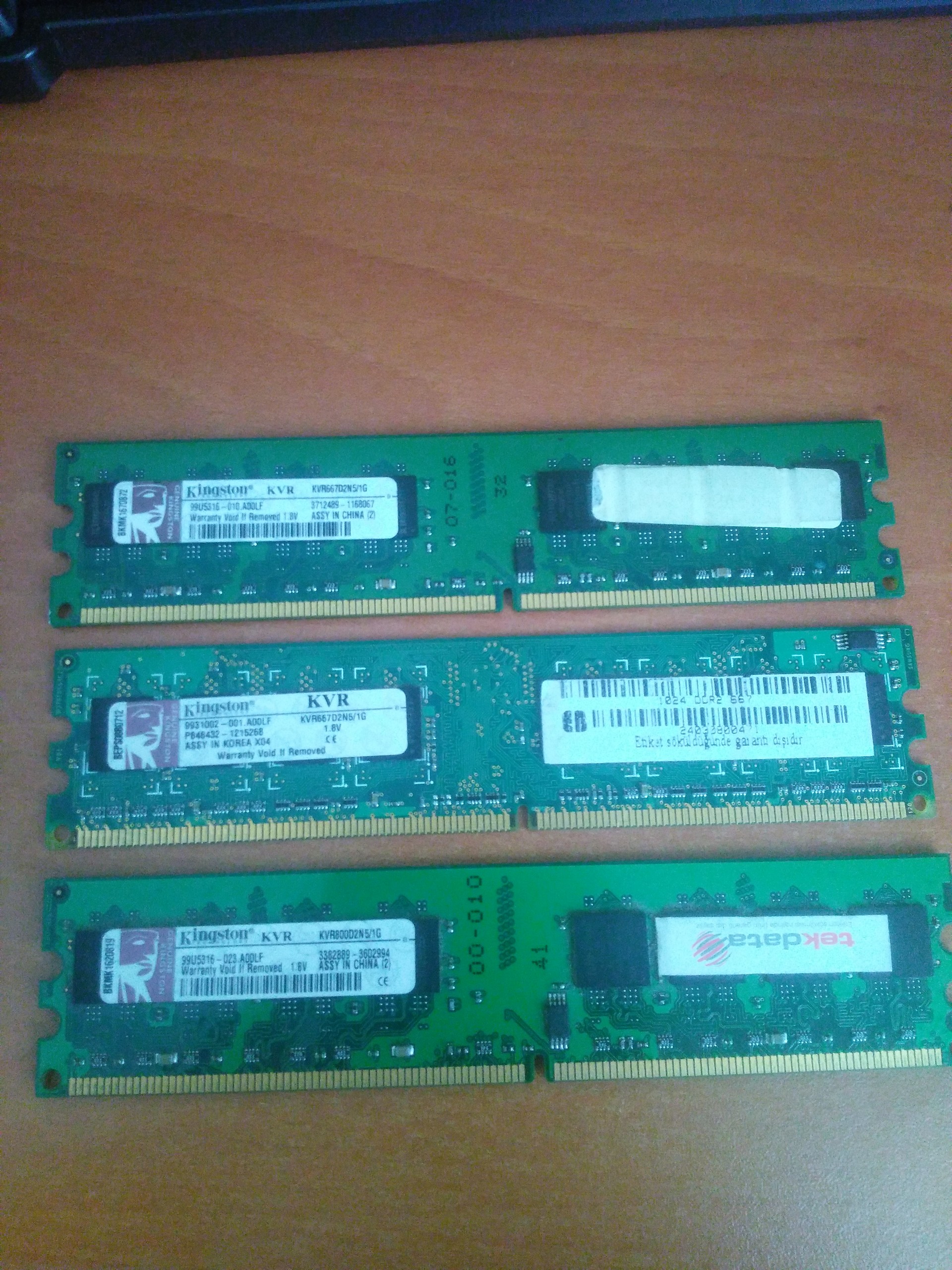 [SATILDI] 2X1GB DDR2 667MHZ - 1GB DDR2 800MHZ