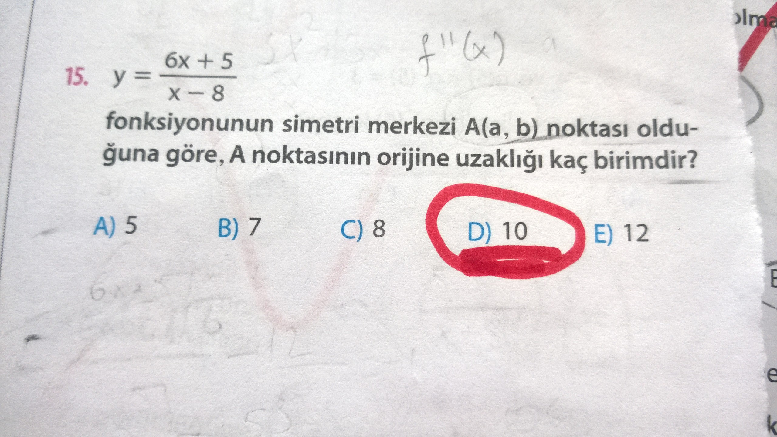  birkaç kolay mat2 sorusu