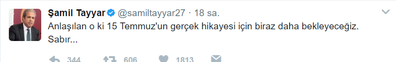 Darbe raporu AKP'li Tayyar'ı da ikna edemedi