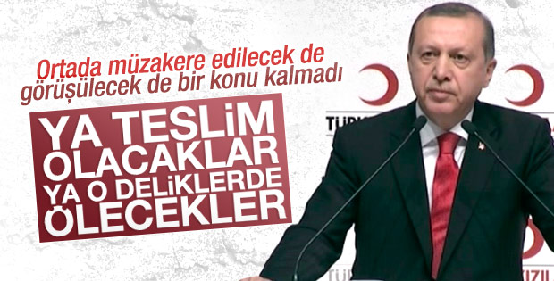  Erdoğan'dan terörle mücadeleye devam mesajı