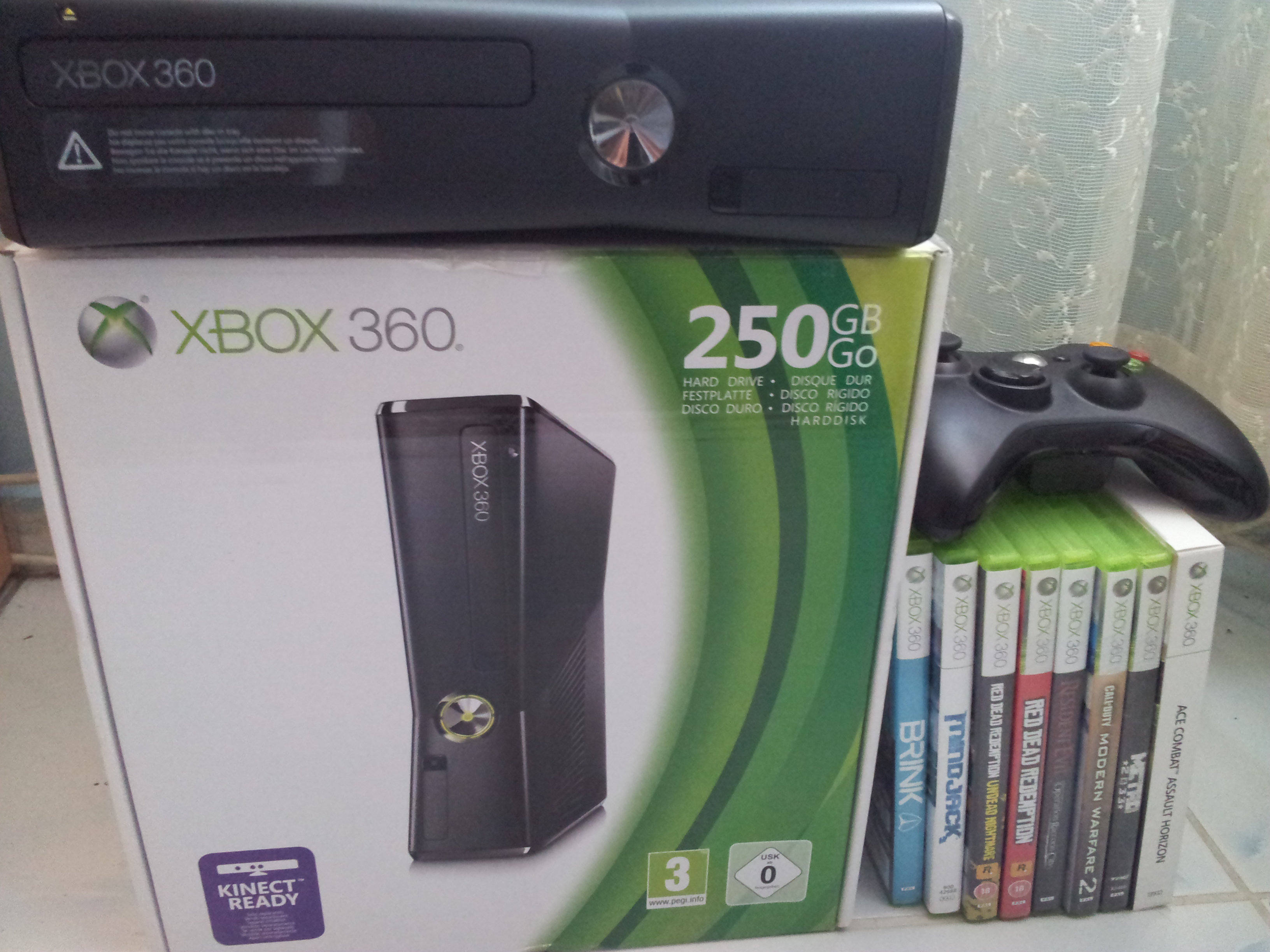  FIYAT DUSTU-SATILIK XBOX 360 250GB SLIM + 9 ORJINAL OYUN