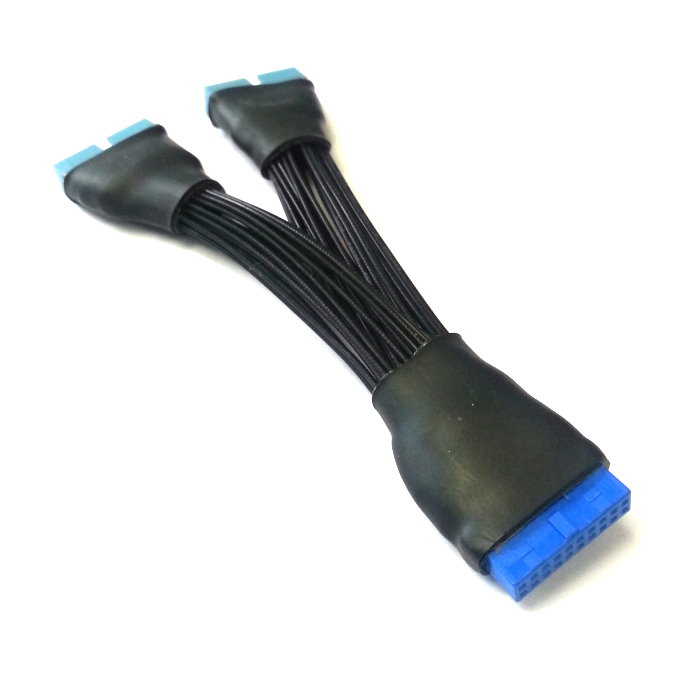  Alınık 20-Pin USB 3.0  Y Çoklayıcı Kablo ( 20-Pin USB 3.0 Internal Header Y Splitter Cable)