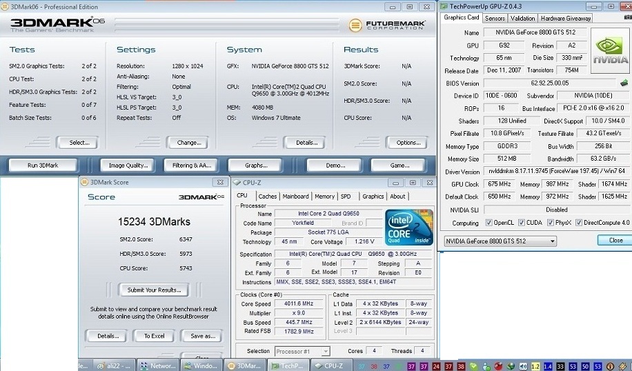  Q9650 4000 ghz 1.200 vlt ile full stabil