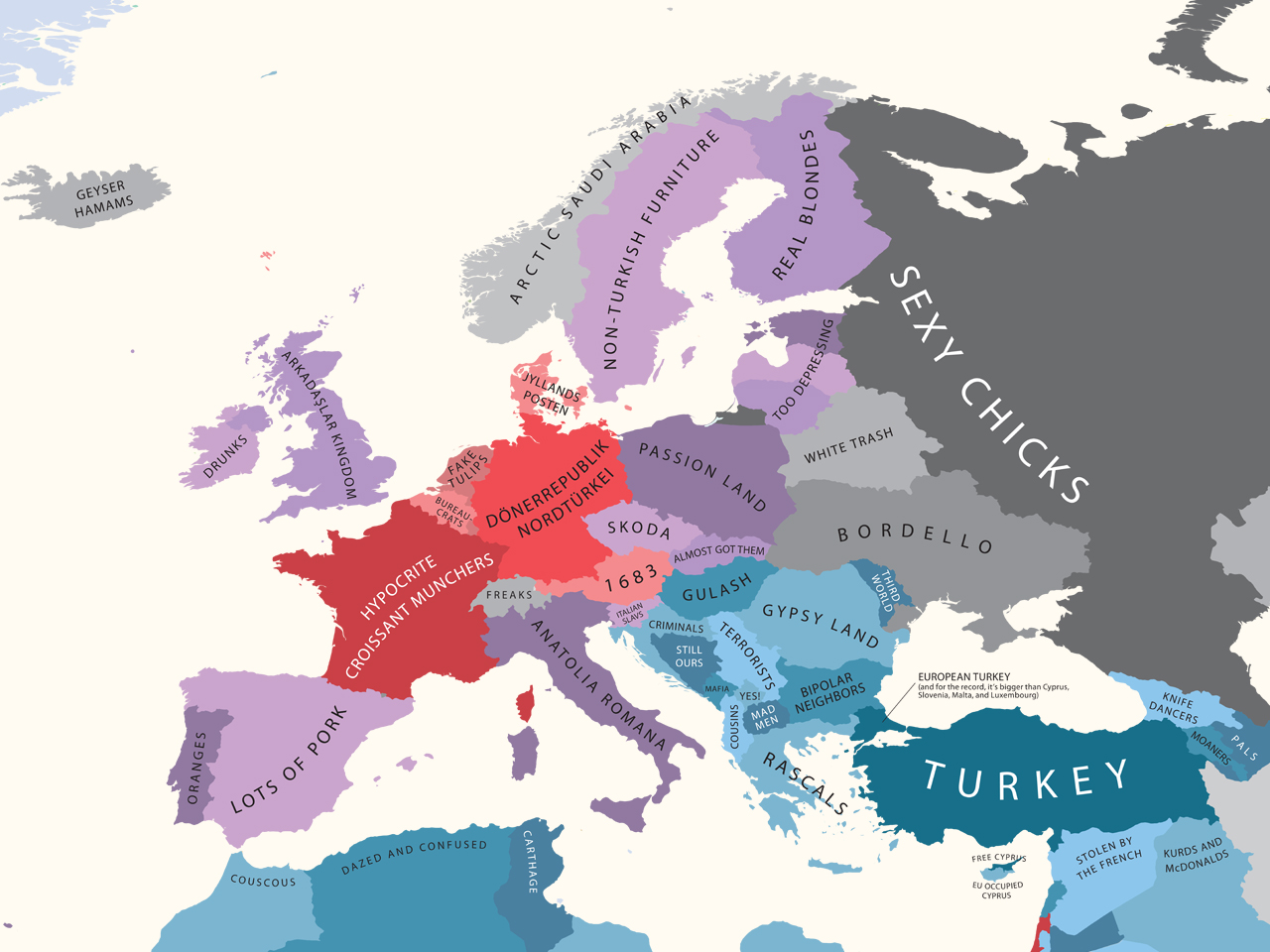 Европа глазами турков карта стереотипов Янко