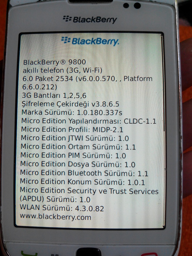  Satılmıştır -  Blackberry 9800 - Arızalı
