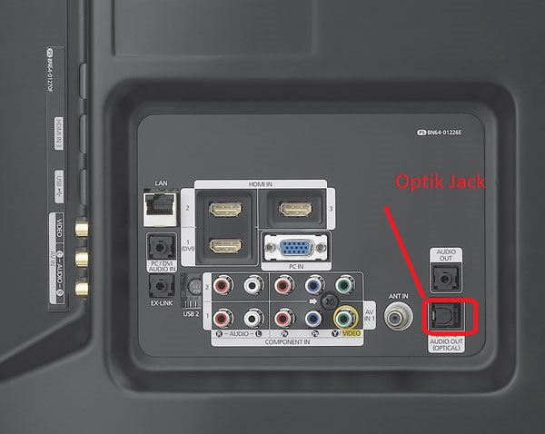  Led tv kulaklık çıkışından PC ses kartına bağlantı