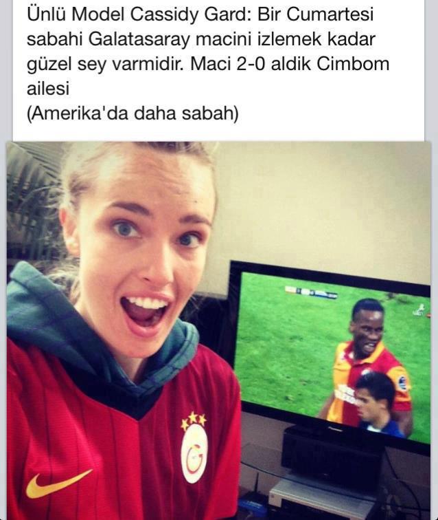  Amerika'daki Ünlü Taraftarımız Cassidy Gard: