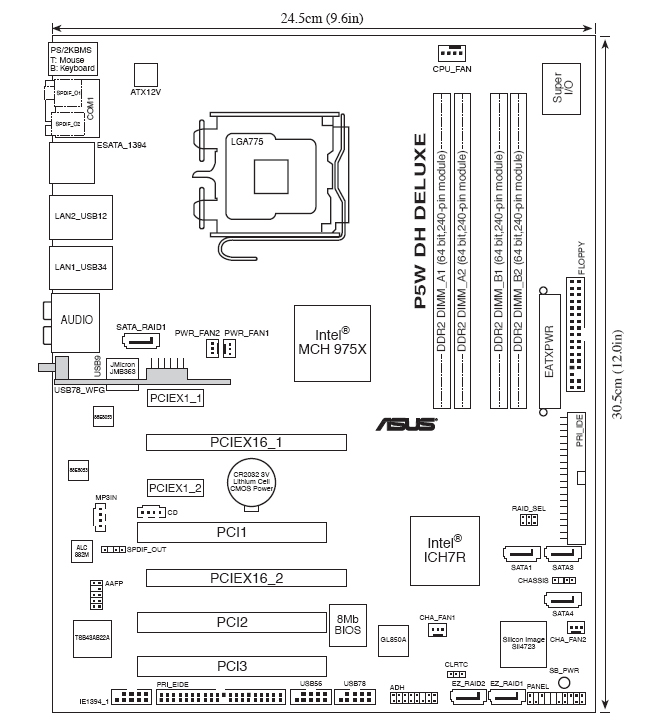 Asus p5b схема