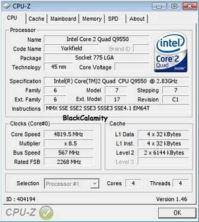 Сравнение процессоров intel q9550