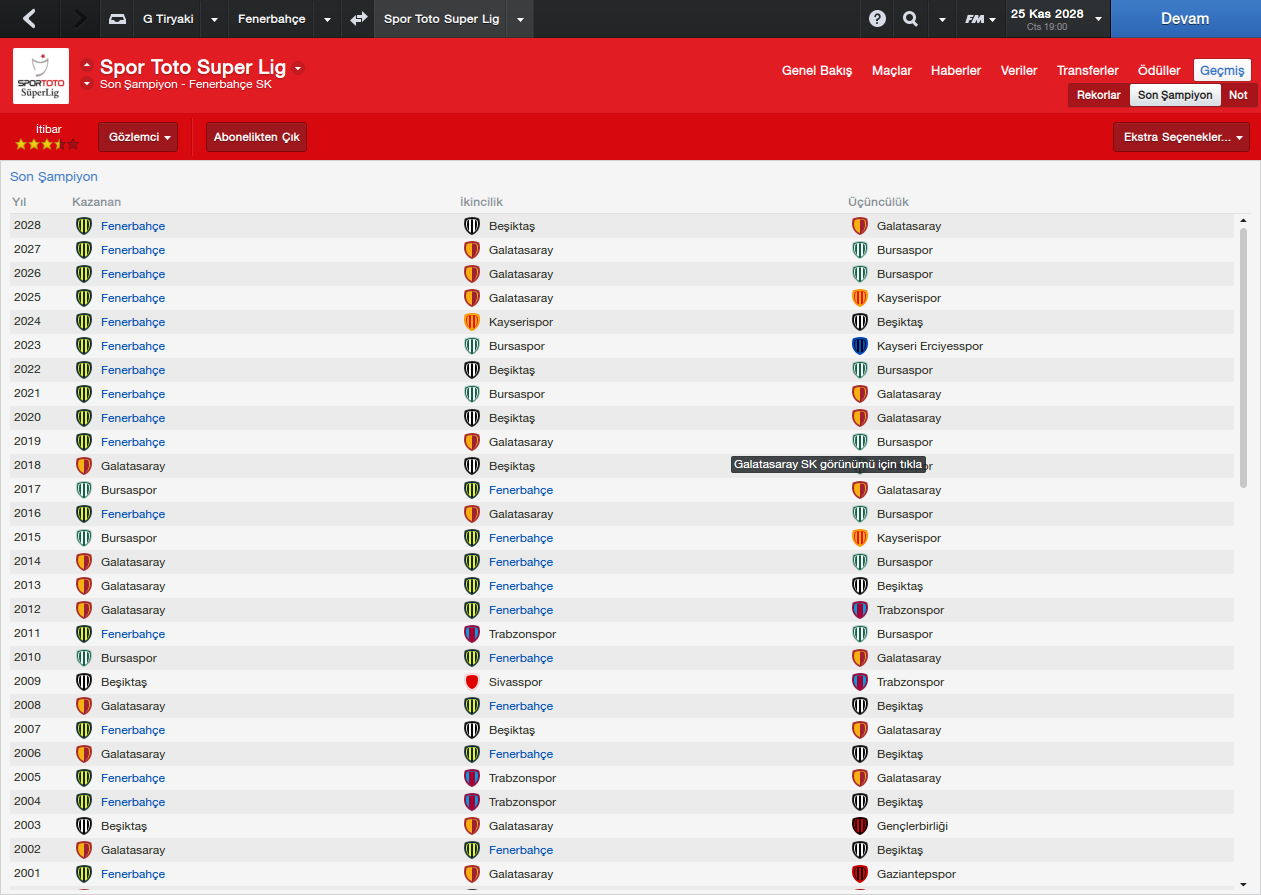  FM 14-Uzun Fenerbahçe kariyerim 25-kasım 2028