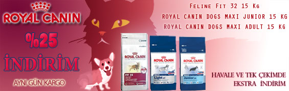  Royal Canin Kedi ve Köpek Mamalarında %25 İndirim