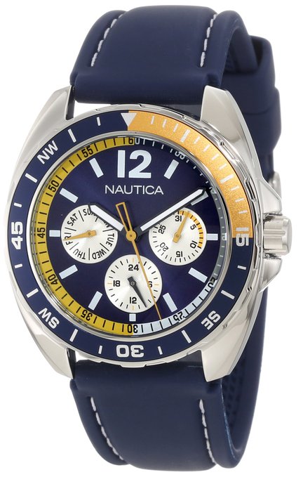 Nautica N09915G Sarı/Lacivert Şık Saat [2 kayış+aparatıyla] 250TL!