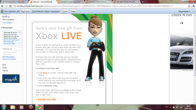  Here's your free gift from Xbox LIVE