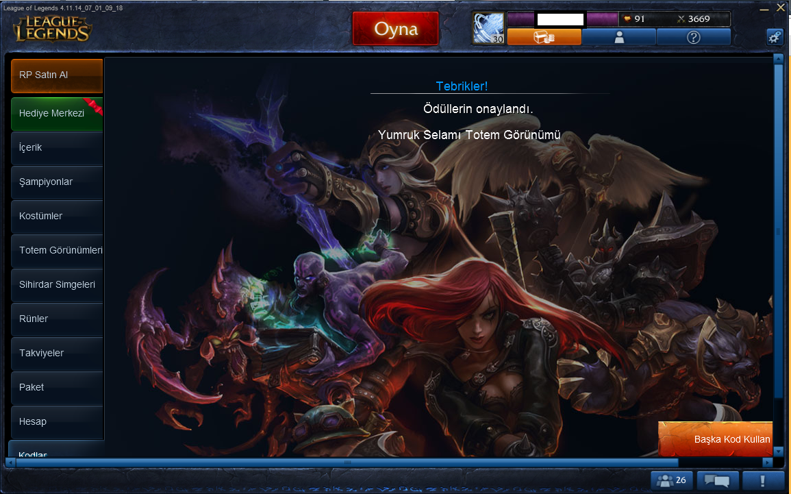  Satılık Arcade Miss Fortune & Riot Kayle (TR/WEST) (İNDİRİM)