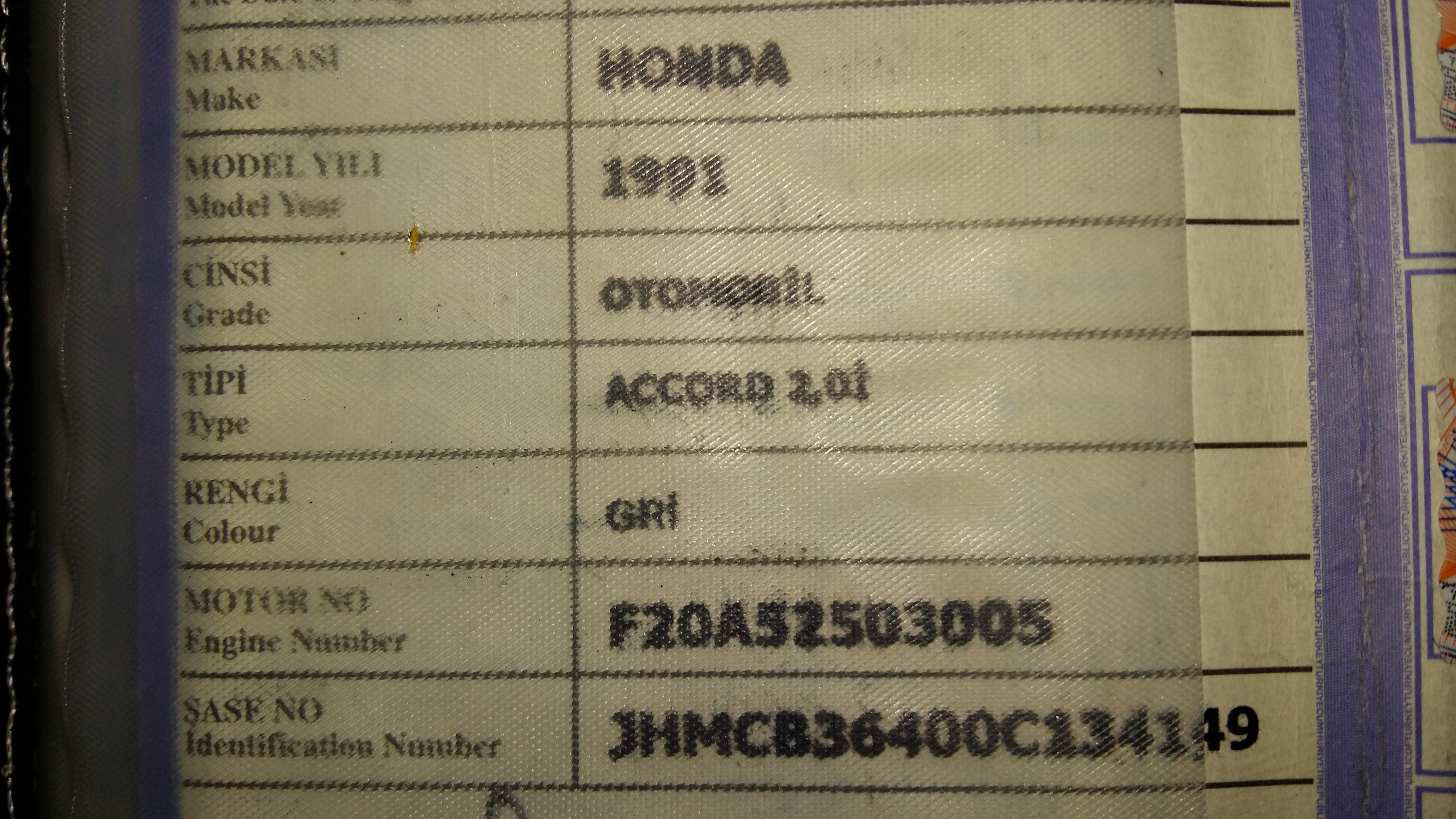 konu silinebilir honda accord 90 93