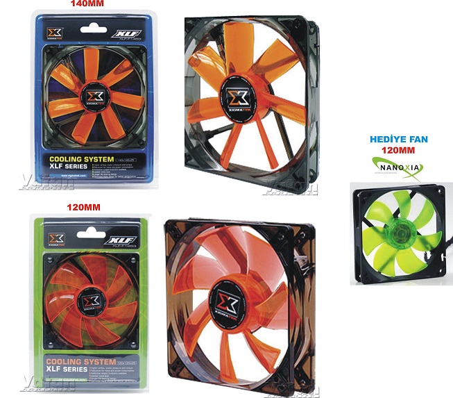  XIGMATEK 140mm 120mm fanlar NANOXIA 120mm Hepsi 70 TL