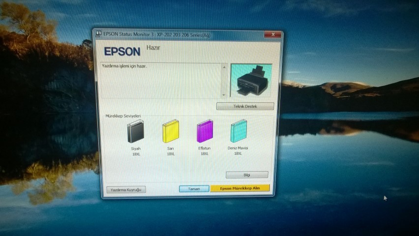 Epson xp 202 yazıcım ve dolan kartuş maceram