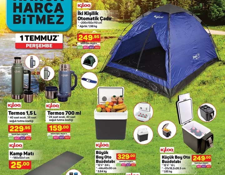 Haftaya A101 marketlerde çevre birimleri ve Igloo ürünleri var