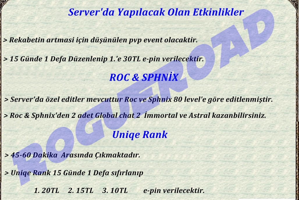  ROGUEROAD >80Cap>Only Chinese>Free Silk>8 Degree>ROC&SPHNİX