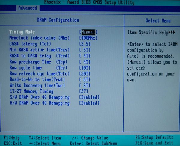  1T/2T memory timing nedir?