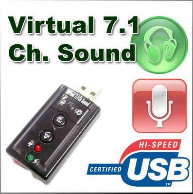  USB SES KARTI  7.1 Kanal 3D Ses Kartı Adaptörü