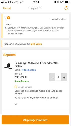 Samsung M450 kablosuz soundbar 320W 599 TL dolar-4,50 (Güncellendi)